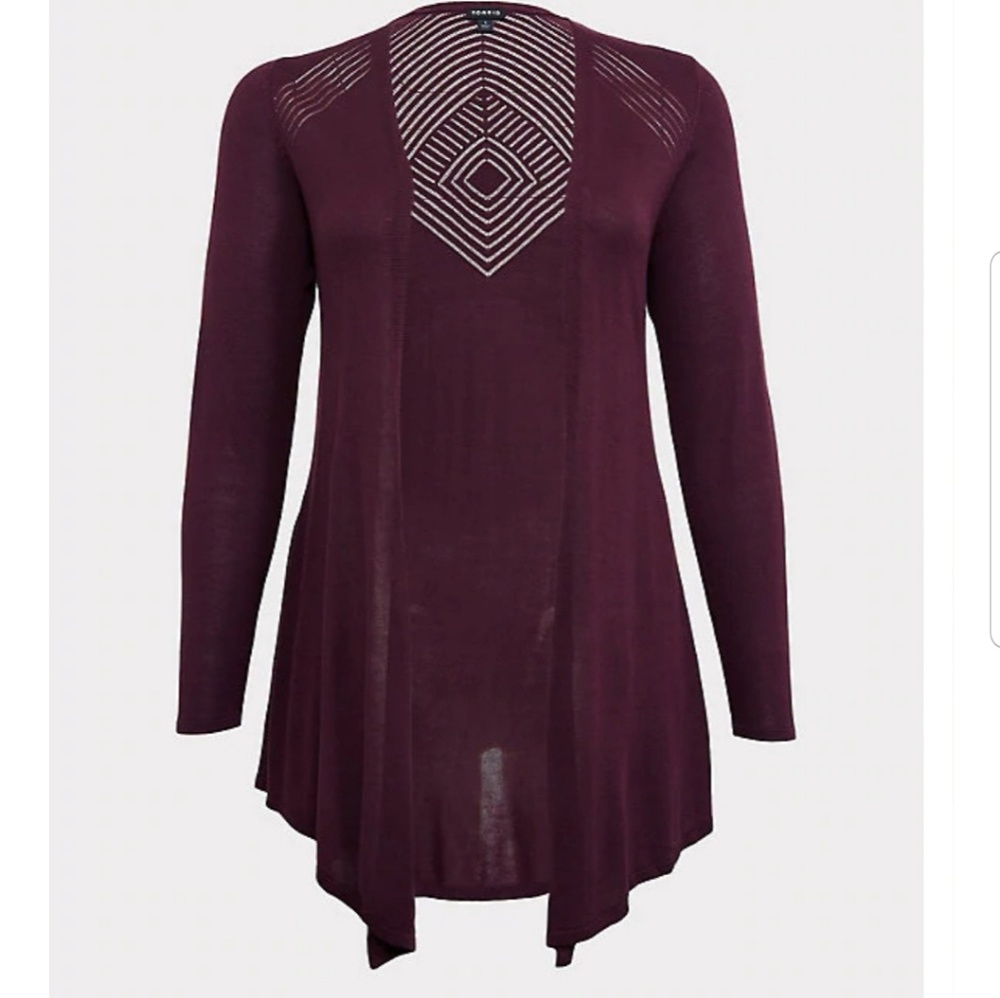 BURGUNDY PURPLE  CARDIGAN